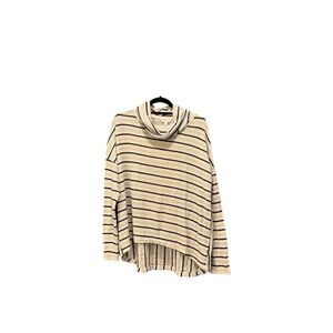 Time and Tru Women's Cowl Neck Striped Sweater Multicolor Size Large (12-14)